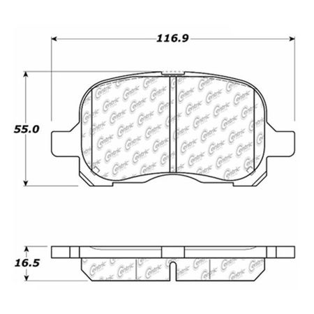 Centric Parts CTEK Brake Pads, 102.07410 102.07410